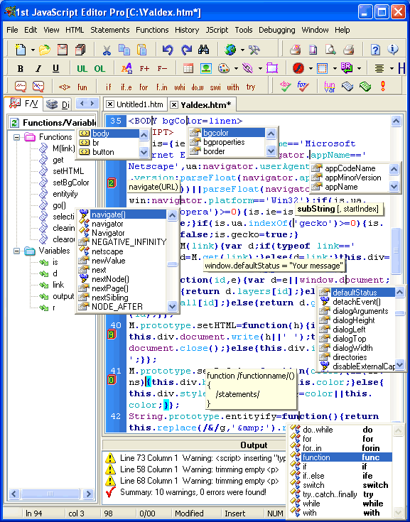 1st JavaScript Editor