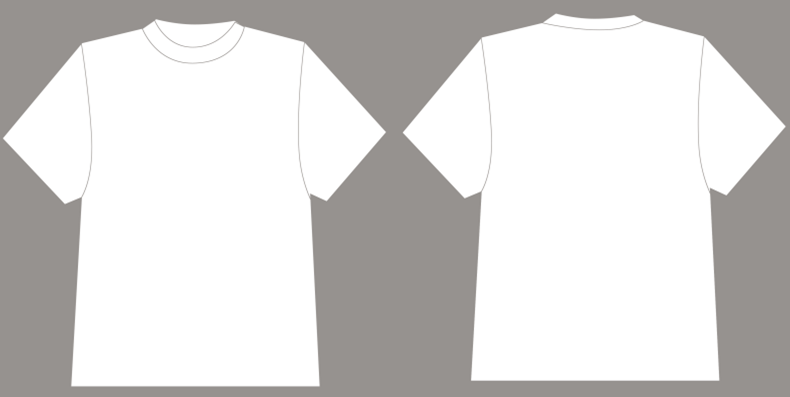 白色t恤设计图|平面空白T恤设计模版psd分层格式